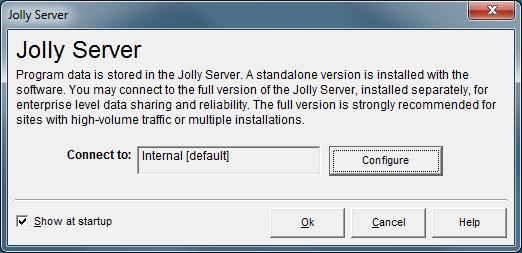 If ID Flow will be used in a standalone environment where it does not need to share data with other workstations, it can use the Internal Jolly Server, installed as part of ID Flow.