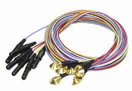 EG EEG Electrodes and Accessories Cadwell EEG Gold Cup Electrodes 10-mm (0.4-in) Diameter cups have multi-color lead wires and 2-mm (0.08-in) holes for easy paste/collodion application.
