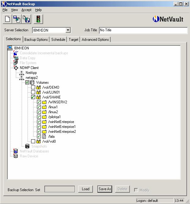 Figure 5 NetVault graphical user interface simplifies the management of NetApp environment.