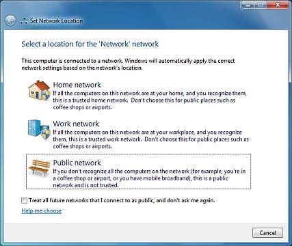 On Windows 7 systems, the following dialog may be displayed.