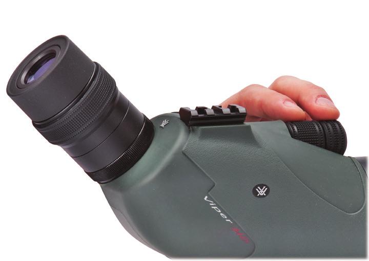 Fine focus of the Viper spotting scope After setting the magnification, you can adjust the fine focus. This does more than allow you to see critical details, it also ensures fatigue-free viewing.