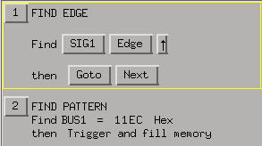 Chapter 4: Concepts Understanding Logic Analyzer Triggering Find Edge and Find Pattern together Next: Setting Up Complex Triggers on page 204 Setting Up Complex Triggers Frequently, the most