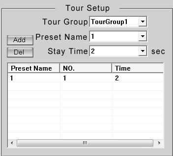 preset should be called. Tour Group group.