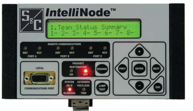 IntelliNode Interface Module Overview The IntelliNode Interface Module enables a host protective relay or recloser control to operate as part of an IntelliTEAM SG system, with all normal team-member