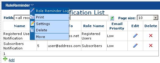 6 VIEWING ROLE REMINDER LOG In rder t view the rle reminder lg, chse that ptin frm the main menu.