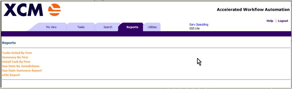 Just like a Search, each Report has criteria (a filter) you can select or enter to define the scope of the Report.
