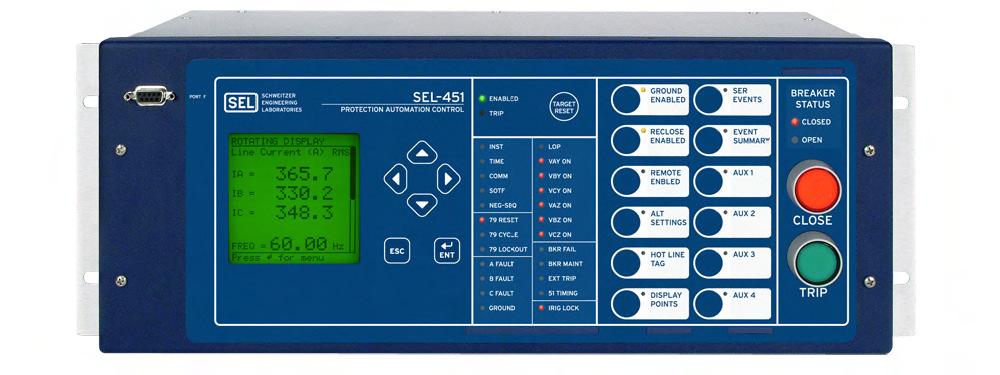 Power System SCADA Architecture Main Components IEDs Intelligent electronic devices SEL-451: Protective relaying and signal interface performing automatic