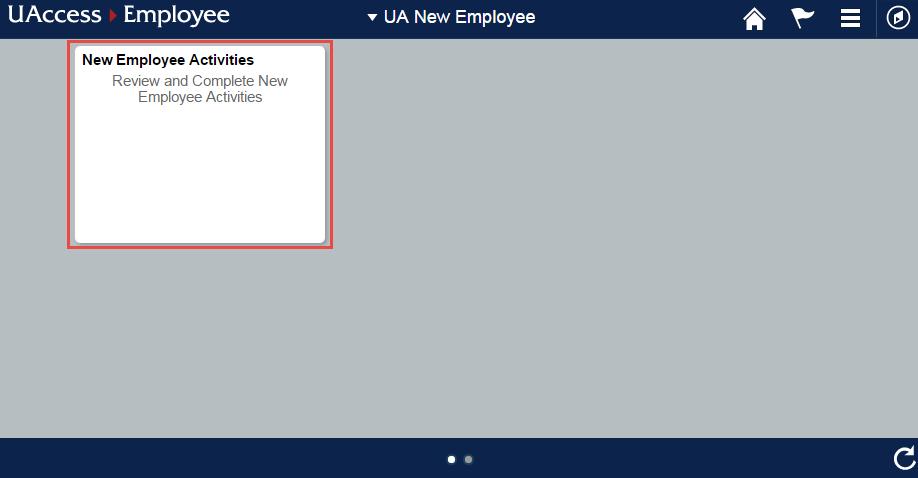 2. The New Hire Work Center will display a list of Pending Hire Activities.