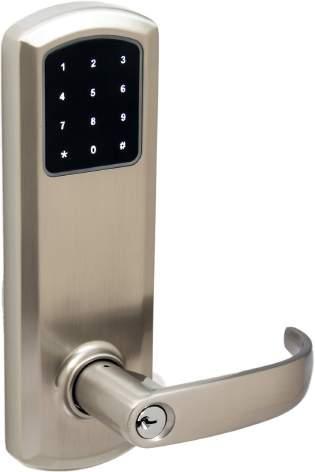 keycard Standard 12-key touch keypad Low battery warning MECHANICAL SPECIFICATIONS D11 Lever - No Key Cylinder Option Interconnect mechanism on both inside and outside trims Single motion egress from