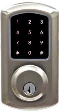 operation Complies with ANSI/BHMA Grade 2 4 AA batteries Available finishes: 605, 625, 619, 622 ELECTRONIC SPECIFICATIONS Offline and Online motorized deadbolt 5,000 audit trail capacity Powered by 4