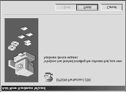 Make sure that the correct CD-ROM drive letter and the Win98 folder are specified in the Copy files from: box as shown below. 3 7. The EPSON Screen Calibration utility automatically starts.