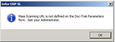 The URL can be obtained by going to the Start Menu > All Programs > Infor > Doc-Trak.