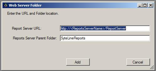 2.3. Reporting Services Installer Doc-Trak 2014 The installer will prompt the user to add Doc-Trak Reports to SQL Server Reporting Services using a Web URL or a local directory.