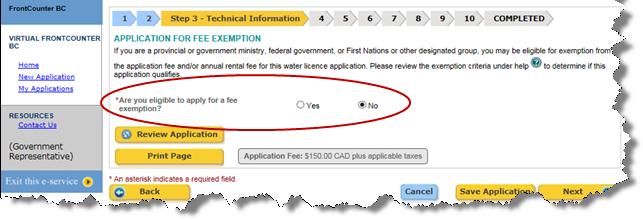 A person or entity that is exempt under the Nisga a Final Agreement from fees and rentals for water use out of the Nisga a Water Reservation.