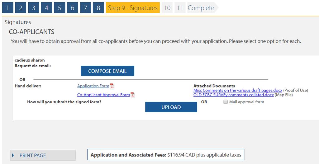 Request via email If you choose to request approval from the co-applicant via email, click the Compose Email button.