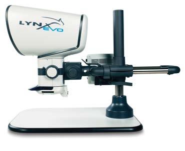 Lynx EVO stand options Ergo stand Small footprint for restricted bench space. Exceptionally stable for high magnification use.