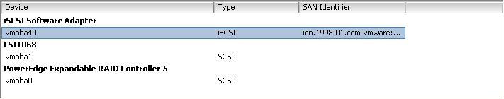 Figure 5: iscsi software initiator after initial configuration 5.