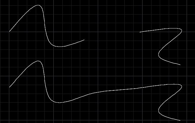 Blend Curves command Creates a spline in the gap between two selected lines or curves. Select each object near an endpoint. The shape of the resulting spline depends on the specified continuity.