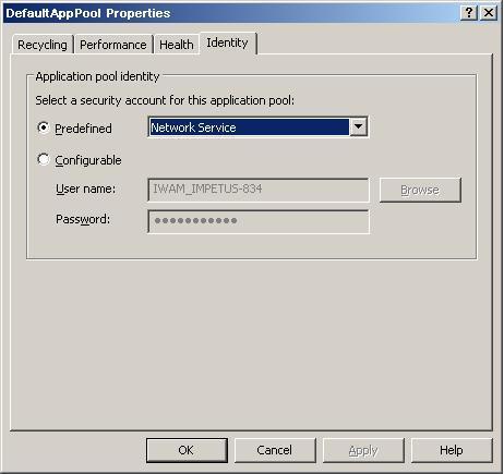 Figure 22: Application Pool Properties Steps to open Application Pool properties: 1. Expand Application Pools node in IIS. 2. Select the application pool assigned for Intellicus Application. 3.