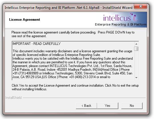 Figure 2: shows the License Agreement screen Figure 2: Welcome