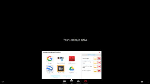 Control Start Video Collaboration Manage Apps Start Local Session Device Control** Settings Menu Vertical/Horizontal