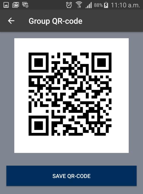 Present your Group QR code (this is different to your personal one) to the coordinator to scan