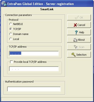 configuring and establishing the first communication between the SmartLink and the EntraPass Server using the proper protocol. Note: Before you proceed, make sure that the EntraPass Server is online.