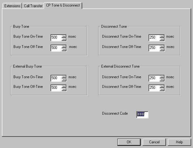 3-6 VUP Programming Figure 3-3: CP Tone & Disconnect Tab 3.2.