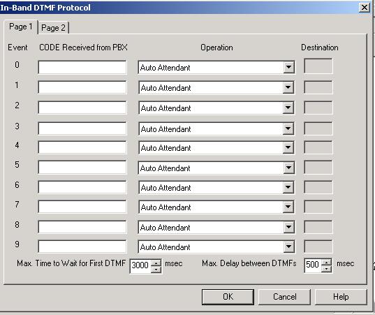 3-10 VUP Programming Figure 3-6: In-band DTMF Protocol Dialog 2. Enter the Code Received from the PBX and select the required Operation from the operation menu on the right.