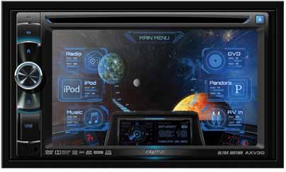 MULTIMEDIA AXV3D Double DIN DVD Multimedia Receiver with 6.