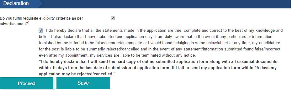 Click on Edit to edit/change any details you have filled incorrectly in the Application form.