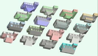 CG module will create buildings, houses with roofs and roads, based on the coordinates and the attributes data of the objects that GIS module exports.