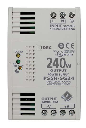 2 Hazardous Locations Overcurrent protection, auto-reset Overvoltage protection, shut down Spring-up screw terminal type, IP20 DIN rail or panel surface mount Approvals: CE Marked TÜV c-ul, UL508