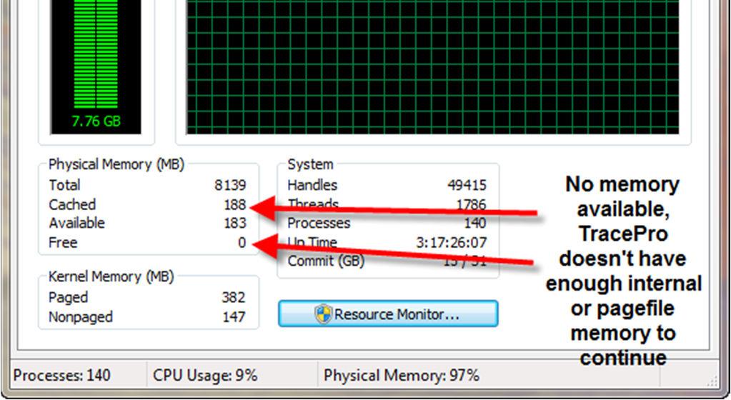 If you run into a memory situation as shown at right, (3.