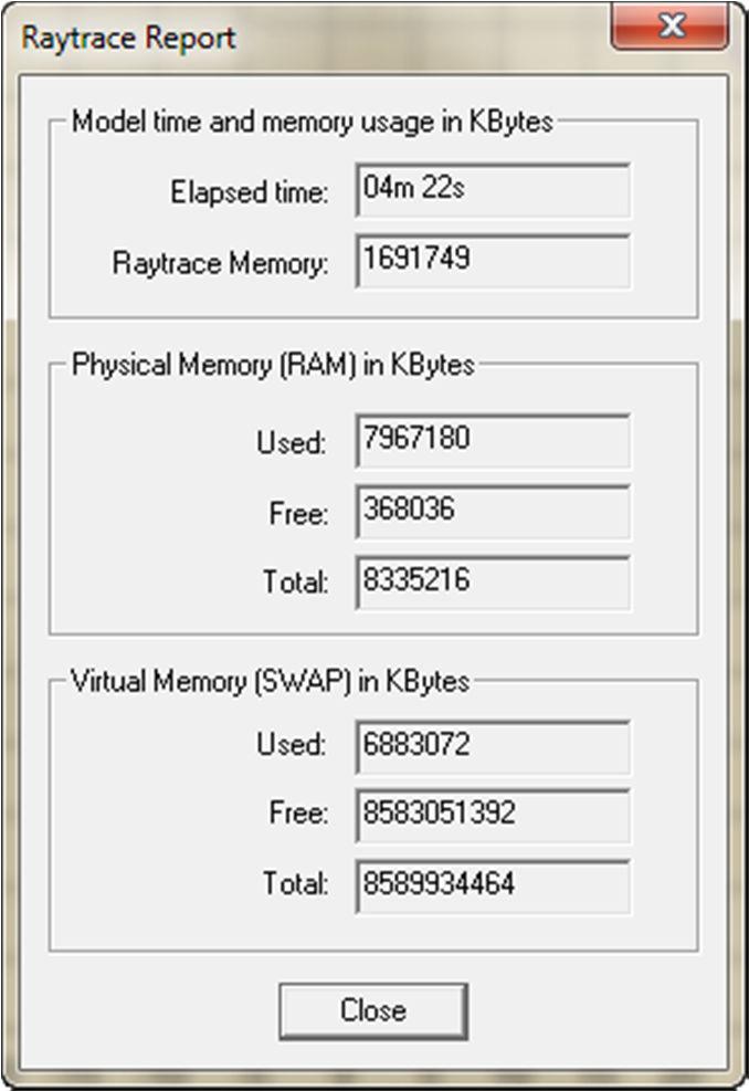 But it only takes 4 minutes to raytrace instead of 21 minutes and only uses 1691749 Kbytes of memory instead of 3.