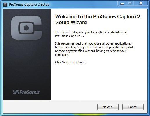 2 Windows The Windows installer for Capture was designed with easy-to-follow onscreen instructions to make the