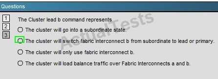 : The cluster will switch fabric interconnect b from subordinate to lead