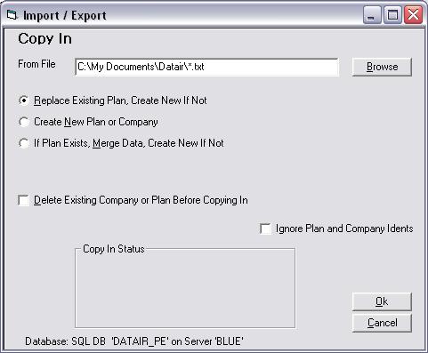 the plan on different computers, the last copied in plan will overwrite previous Copy In operations.