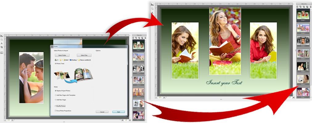 1. Replace Project Photos Choosing the mode Replace Project Photos all photos in the opened project will