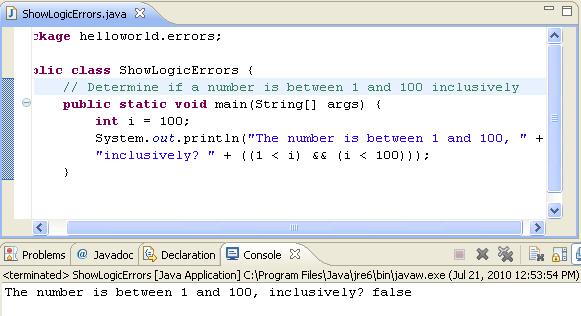 46 Java Programming Workbook 3. Save the application and then test the application. The output should look like the following Figure 4.