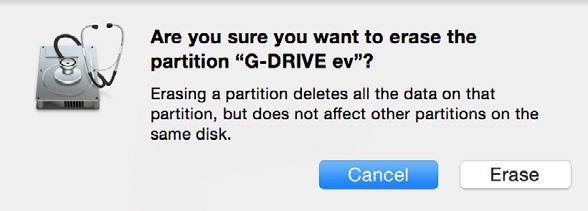 Restore the Drive Icon If the G-DRIVE ev drive icon was erased during the reinitializing process (see previous section), you can restore the icon with the following easy steps.