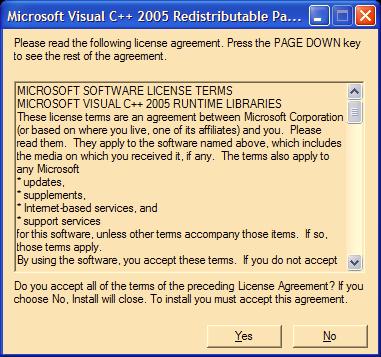 Introduction Figure 1-5. Microsoft Visual C++ 2005 Runtime Libraries 9.