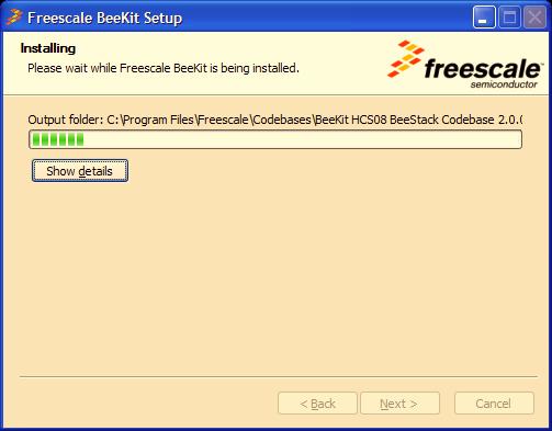 BeeKit package is installing. Figure 1-6. File Installation Progress 10.