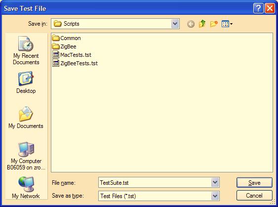 Script Server 3.6 Saving a Test Set 1. Click the Save button to save and name a test set. The file extension is.tst. 2. 3.7 Test Set (Remove All) Figure 3-9.