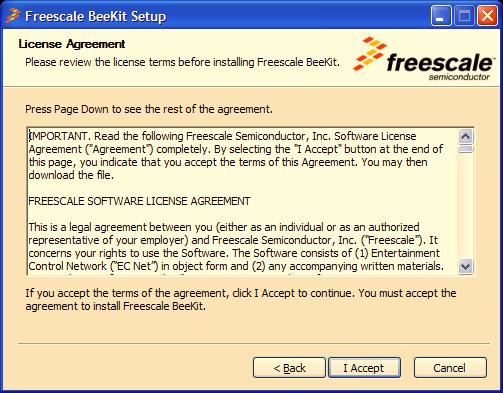 3. As shown in Figure 1-2, review and accept the License Agreement terms on the Information