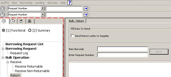 Select the Functional mode, and then select the Receive Returnable or Receive Non-Returnable node. 2.