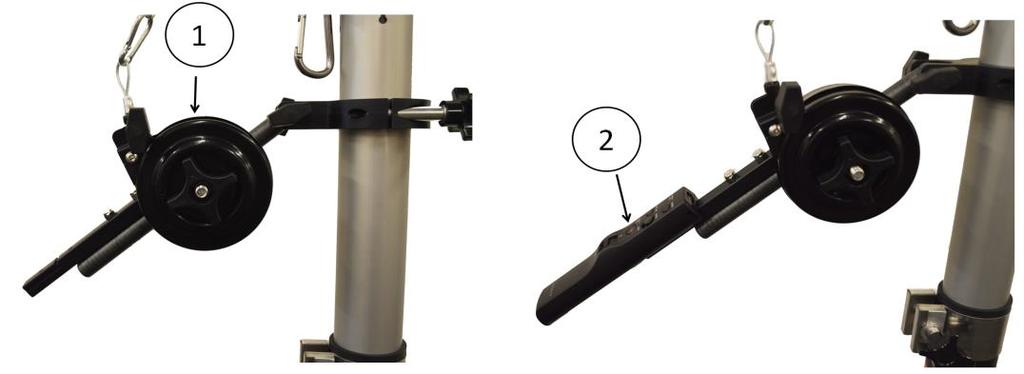 (1) Take the tilt reel out of the hard case and slide it over the threaded rod.