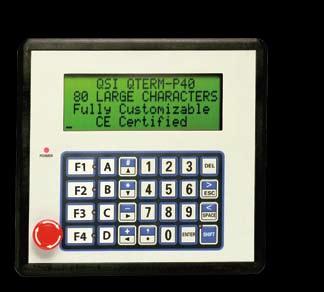 95 mm 24- or 40- key tactile keypad EIA-232, EIA-422 or 5-volt buffered interface Handheld or Panel- Mount NEMA- 12/13 63 bytes