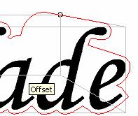 Offset appears indicating a movable line. 5.
