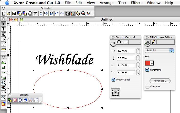 Compounding Objects The Compound feature allows you to overlap objects. This is useful in creating effects such as text within a shape (perfect for logos or vinyl clings), as in the example below.